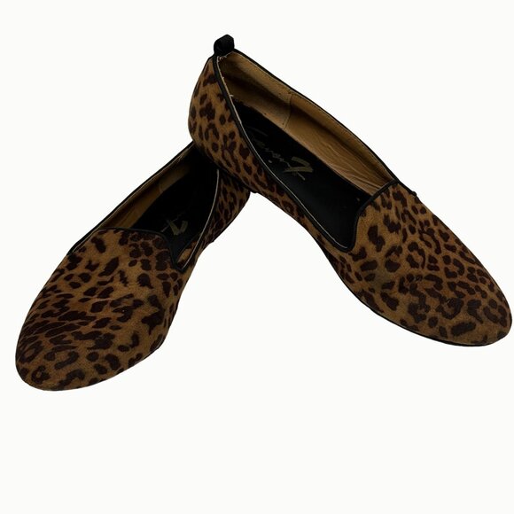Seven 7 Regent Faux Leopard Fur Print Slip-On Ballet Flats Loafers 9 - Picture 1 of 11